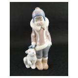 Lladro Eskimo Boy with Polar Bear Figurine # 5238