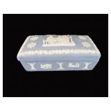 Wedgwood Jasperware Trinket Box 1.25'H x 3.75'W x2