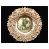 Registrado Gold Relief Metal Porcelain in Frame