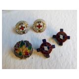 Sterling Enameled Pins  10.79 grams