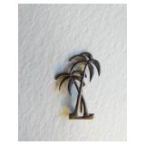 Sterling Silver Palm Tree Brooch  3.64 grams