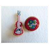 Italian Mosaic Instrument Brooches