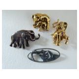 Costume Jewellery Elephant Brooches