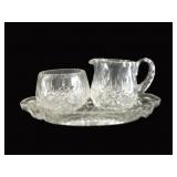 Crystal Tray Sugar & Creamer