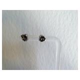 Sterling Silver Oval Shaped Pierced Earrings 1.28g