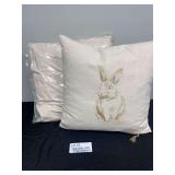Threshold Embroidered Bunny Throw Pillows (set of 2)