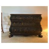 Painted Black and Gold Landscape Dresser