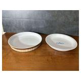 Two Corning Ware Pie Dishes