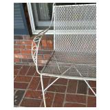 Metal Mesh Patio Furniture Set - 2 Chairs and Table