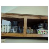 Bunn Coffee Pot Carafe, Lids, and Small Jars