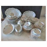 Collectible Floral China Tea Set with Gold Trim
