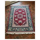 Beaulieu Claret Floral Area Rug