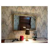 Wall Mirror with Gold Colored Frame