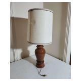 Brown Ceramic Table Lamp with Fabric Shade