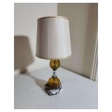 Retro Style Amber Glass Table Lamp