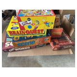 Assorted Board Games - Upwords, Simpsons, BrainQuest, Scene It?, Chess