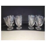 Set of Eight Footed Dessert/Sherry Glasses