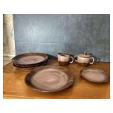 Frankoma Brown Desert Sand Dinnerware Set