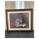 Nellie Meadows Framed Print: Still Life with Lamps