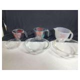 Pyrex Glass Mixing Bowl and Measuring Cup Lot
