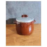 West Bend Brown Ceramic Casserole Dish with Lid