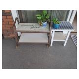 Rolling Bar Cart and Small Side Table