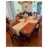 Early 1900’s great condition Dining room table and buffet that seats six.