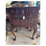 Mahogany Finish Miniature Chest on Stand