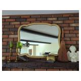 Assorted Home Decor Including Mirror, Candlesticks, Angel Figurine and More
