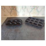 Cast Iron Madeleine Cake Pans - Lot of 2