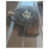 Vintage Style Wire Mesh Crab Trap with Metal Box and Bait Bucket