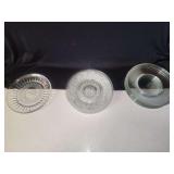 Clear Glass Decorative Plates - Various Designs and Stacking Bowls