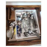 Drawer Lot of Assorted Kitchen Utensils, Cutlery and Tools
