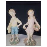 Pair of Charming Boy and Girl Figurines