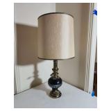 Ornate Table Lamp with Fabric Shade