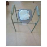 Gray Metal Commode Chair