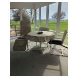Outdoor Patio Furniture Set: Lounge Chair, Table and Chairs