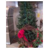 Artificial Christmas Tree with Decorations and Wreath
