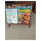 Southern Living Magazine Collection in Wooden Rack