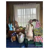 Easter Decorations and Plush Bunnies