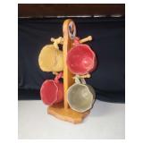 Park Designs Village Collection Mug Tree with Four Mugs