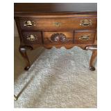 Wood Side Table with Drawers