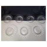 Set of 6 Pressed Glass Dessert Plates