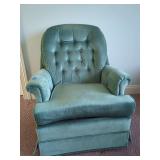 Green Tufted Swivel Chair