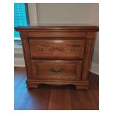 Wood Two-Drawer Nightstand