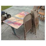 Folding Table and 5 Folding Chairs