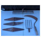 Metal Farm Tools & Hinges