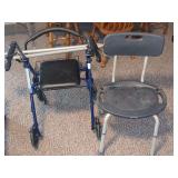 Rolling Walker and Shower Chair