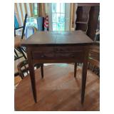 Wood Side Table with Drawer