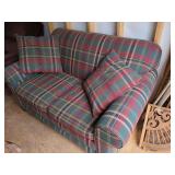 Plaid Upholstered Sofa